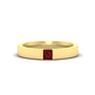 Half Bezel Solitaire Mens Engagement Ring Fascinating Diamonds