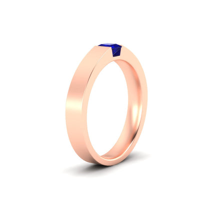 Half Bezel Solitaire Mens Engagement Ring Fascinating Diamonds