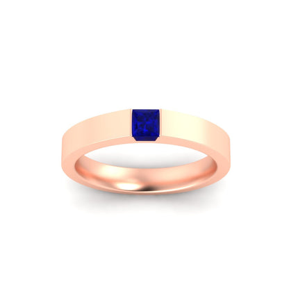 Half Bezel Solitaire Mens Engagement Ring Fascinating Diamonds