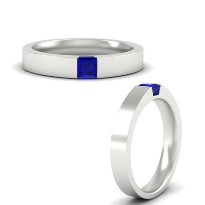 Half Bezel Solitaire Mens Engagement Ring Fascinating Diamonds