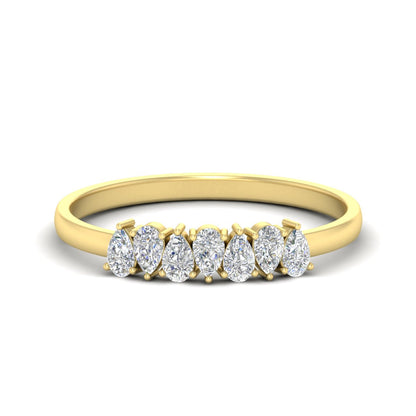 Half Carat 7 Stone Wedding Band Diamond Teardrop Fascinating Diamonds