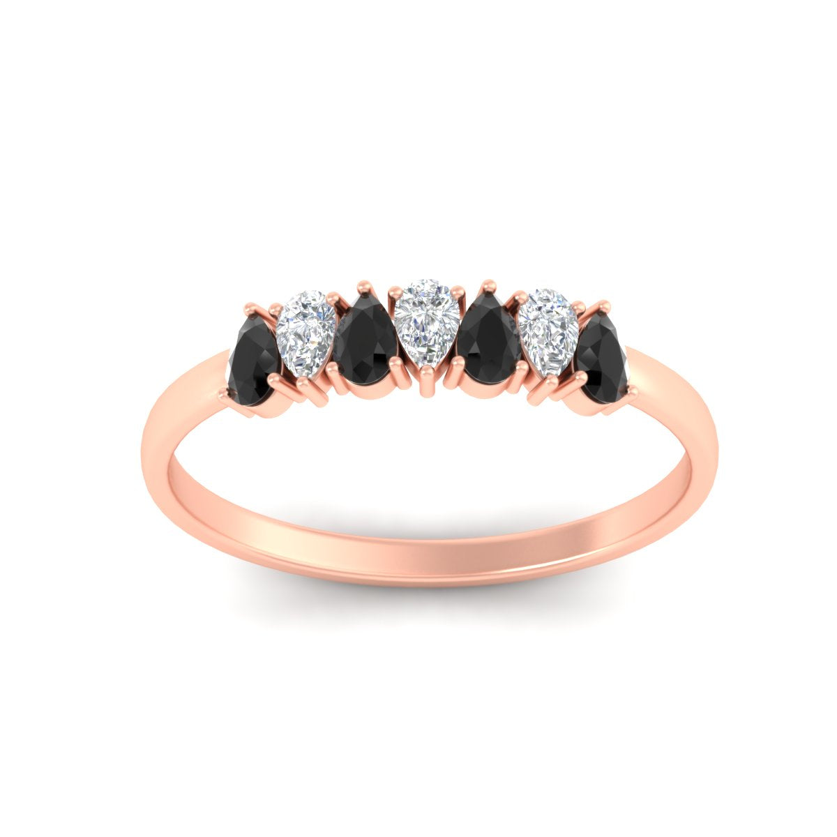 Half Carat 7 Stone Wedding Band Diamond Teardrop Fascinating Diamonds