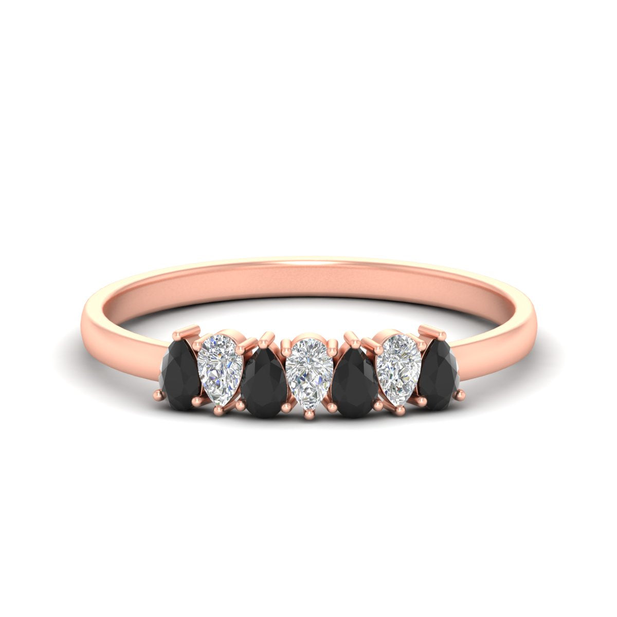 Half Carat 7 Stone Wedding Band Diamond Teardrop Fascinating Diamonds