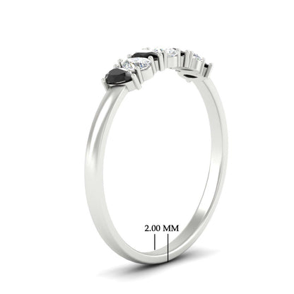 Half Carat 7 Stone Wedding Band Diamond Teardrop Fascinating Diamonds