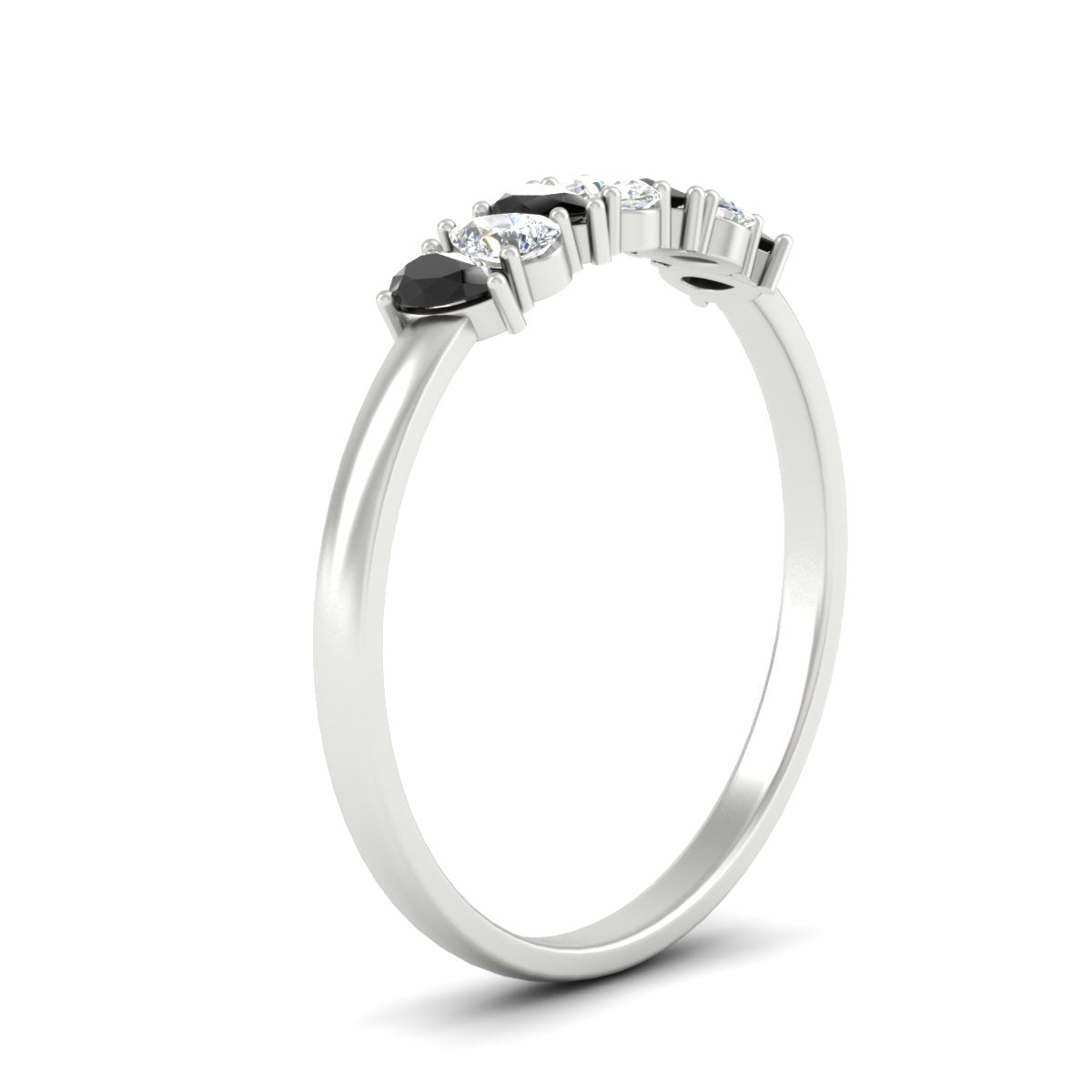 Half Carat 7 Stone Wedding Band Diamond Teardrop Fascinating Diamonds