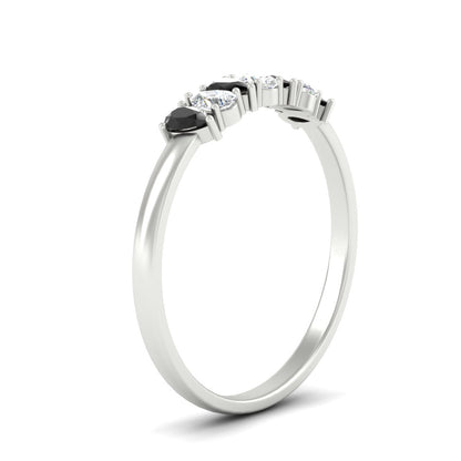 Half Carat 7 Stone Wedding Band Diamond Teardrop Fascinating Diamonds