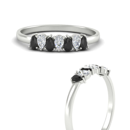 Half Carat 7 Stone Wedding Band Diamond Teardrop Fascinating Diamonds