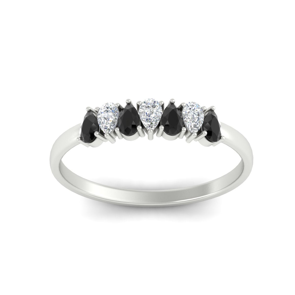 Half Carat 7 Stone Wedding Band Diamond Teardrop Fascinating Diamonds