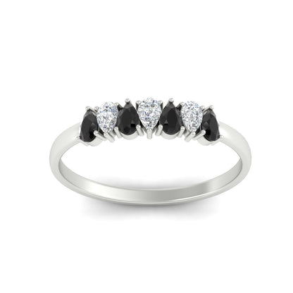 Half Carat 7 Stone Wedding Band Diamond Teardrop Fascinating Diamonds