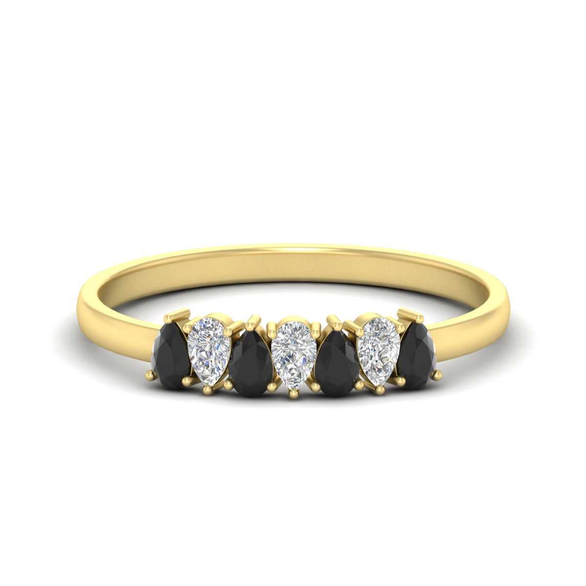 Half Carat 7 Stone Wedding Band Diamond Teardrop Fascinating Diamonds