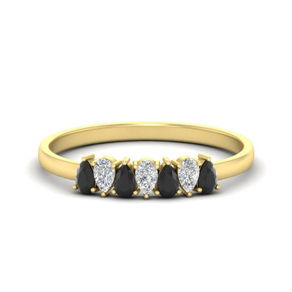Half Carat 7 Stone Wedding Band Diamond Teardrop Fascinating Diamonds