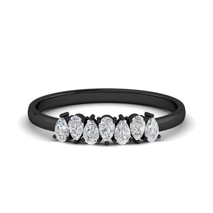 Half Carat 7 Stone Wedding Band Diamond Teardrop Fascinating Diamonds