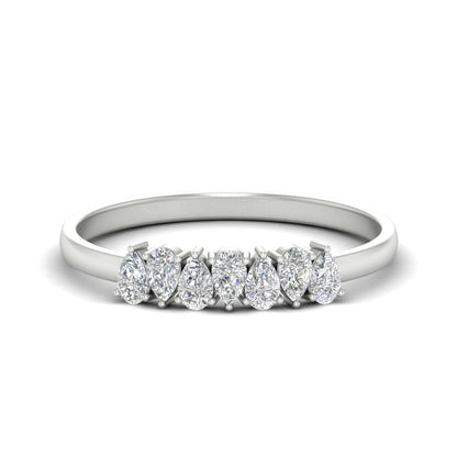 Half Carat 7 Stone Wedding Band Diamond Teardrop Fascinating Diamonds