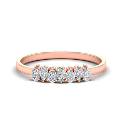 Half Carat 7 Stone Wedding Band Diamond Teardrop Fascinating Diamonds