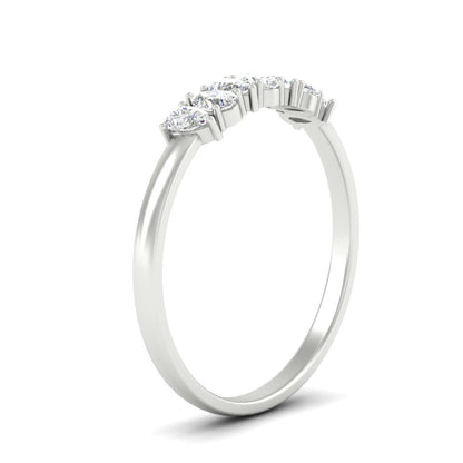 Half Carat 7 Stone Wedding Band Diamond Teardrop Fascinating Diamonds