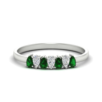 Half Carat 7 Stone Wedding Band Diamond Teardrop Fascinating Diamonds