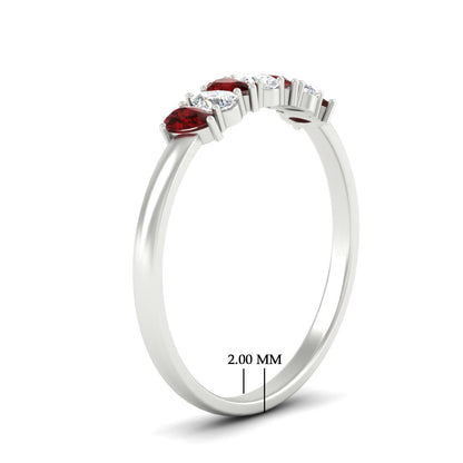 Half Carat 7 Stone Wedding Band Diamond Teardrop Fascinating Diamonds