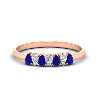Half Carat 7 Stone Wedding Band Diamond Teardrop Fascinating Diamonds
