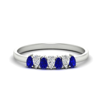 Half Carat 7 Stone Wedding Band Diamond Teardrop Fascinating Diamonds