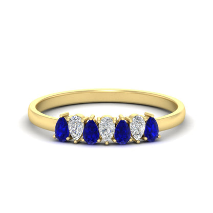 Half Carat 7 Stone Wedding Band Diamond Teardrop Fascinating Diamonds