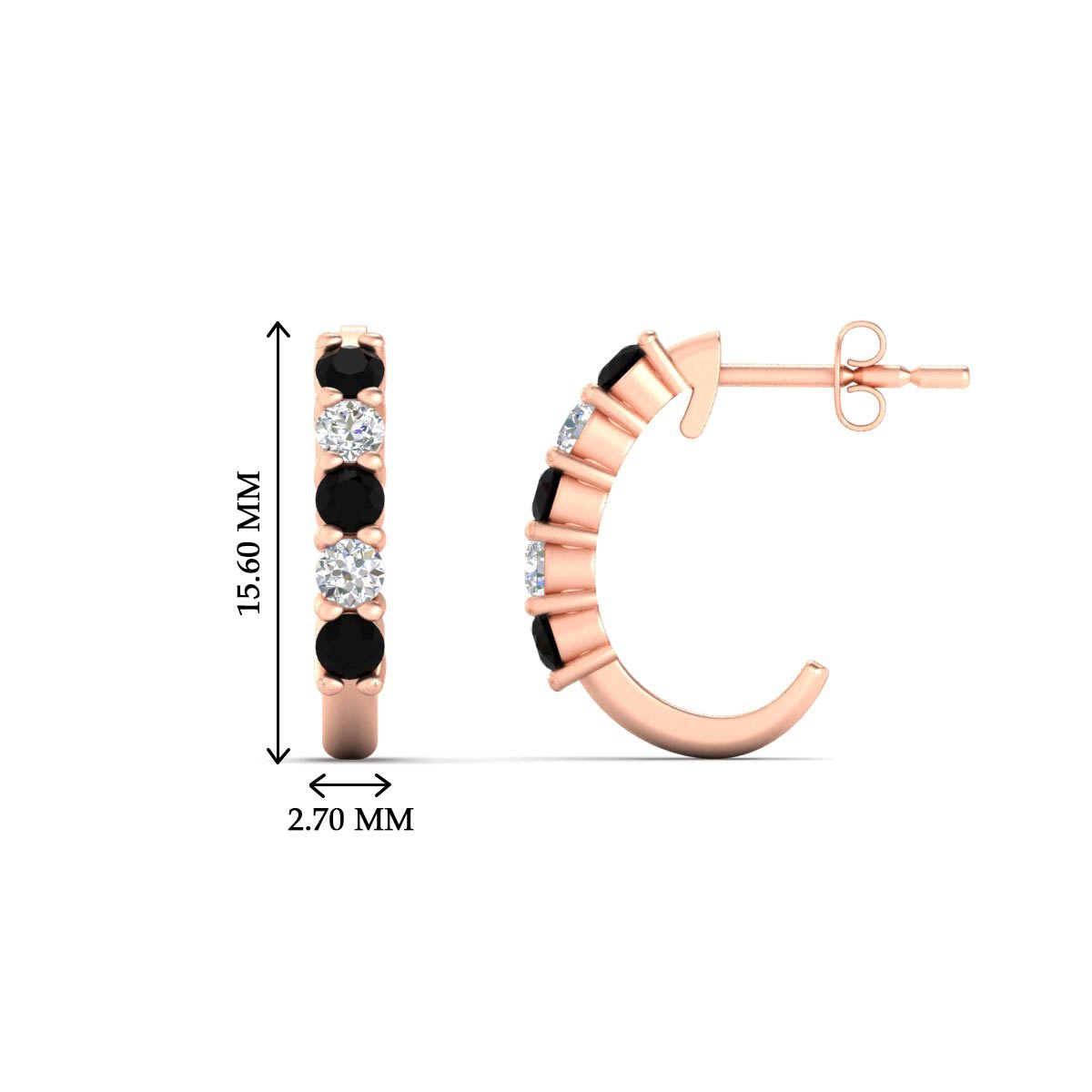 Half Huggie Hoop Earring Fascinating Diamonds