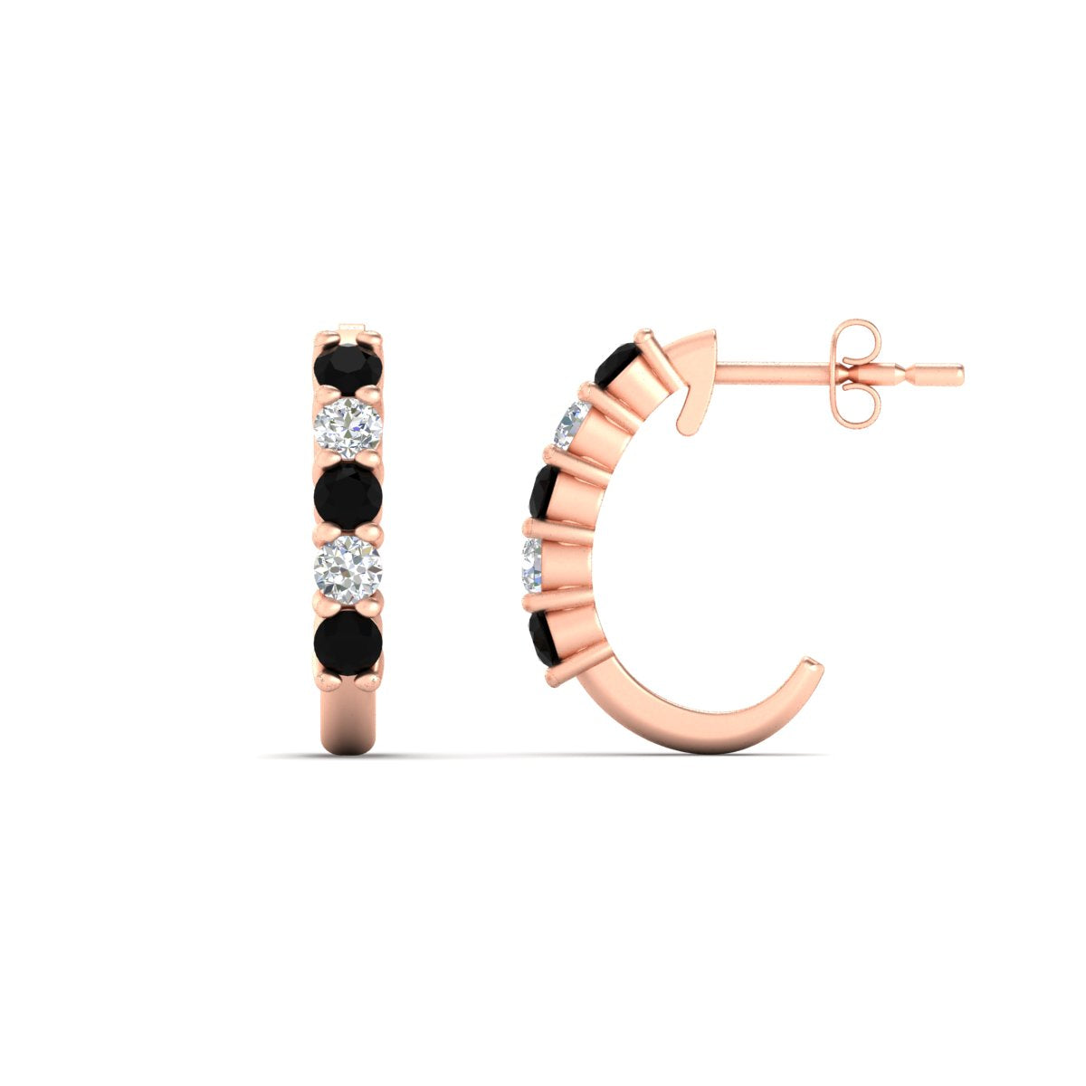 Half Huggie Hoop Earring Fascinating Diamonds