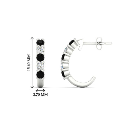 Half Huggie Hoop Earring Fascinating Diamonds