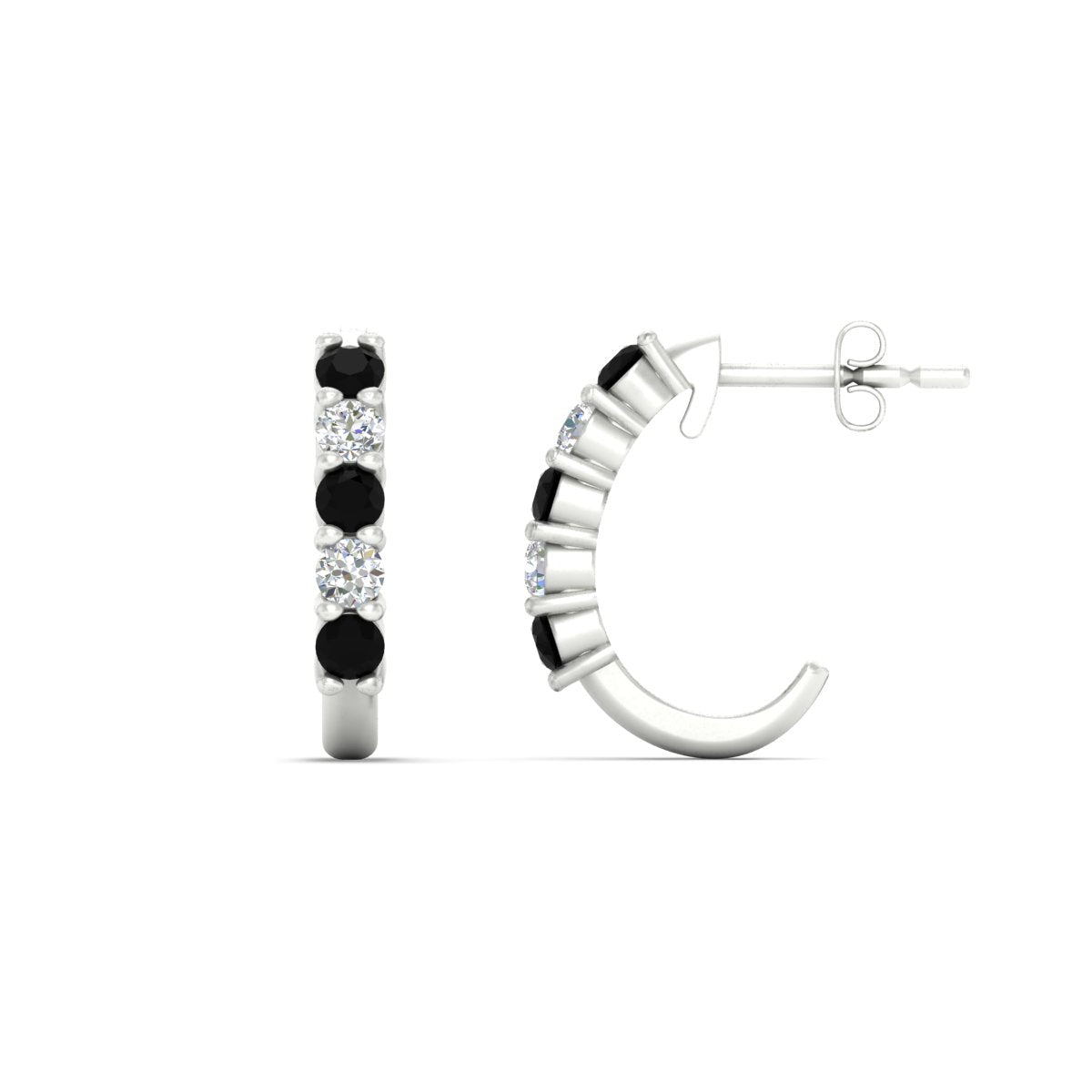 Half Huggie Hoop Earring Fascinating Diamonds