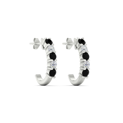 Half Huggie Hoop Earring Fascinating Diamonds