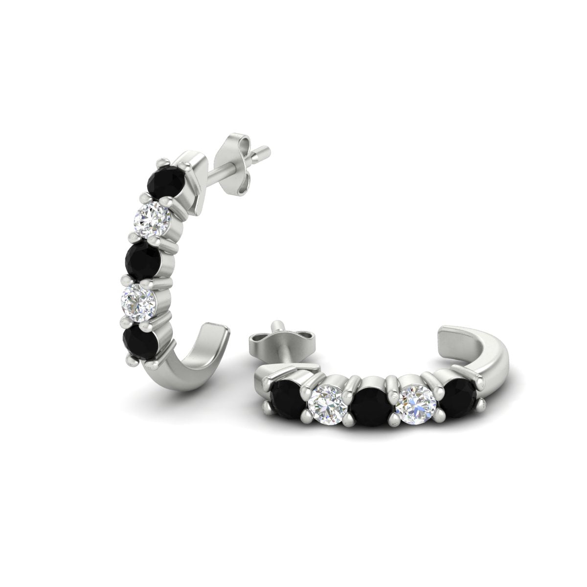 Half Huggie Hoop Earring Fascinating Diamonds