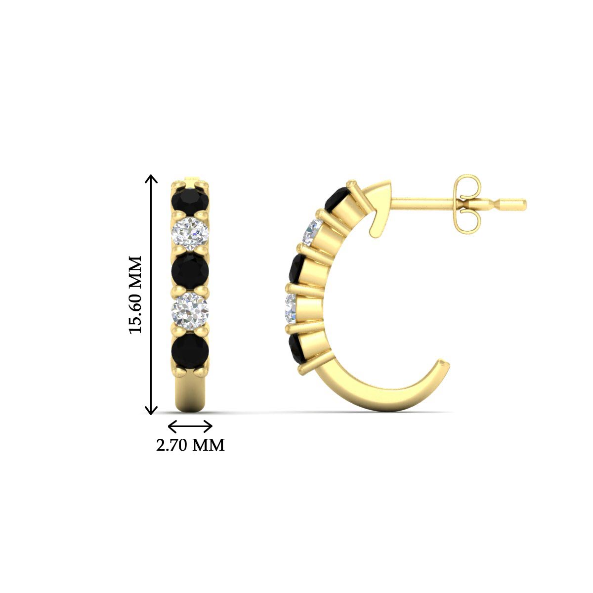 Half Huggie Hoop Earring Fascinating Diamonds