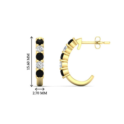 Half Huggie Hoop Earring Fascinating Diamonds