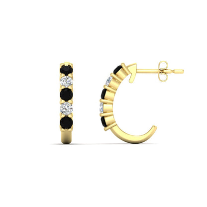 Half Huggie Hoop Earring Fascinating Diamonds