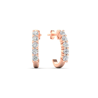 Half Huggie Hoop Earring Fascinating Diamonds