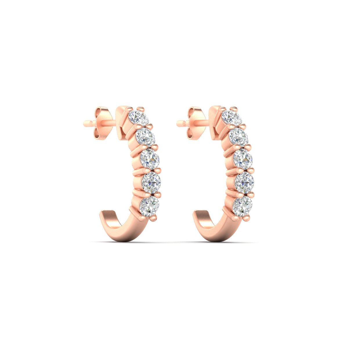 Half Huggie Hoop Earring Fascinating Diamonds