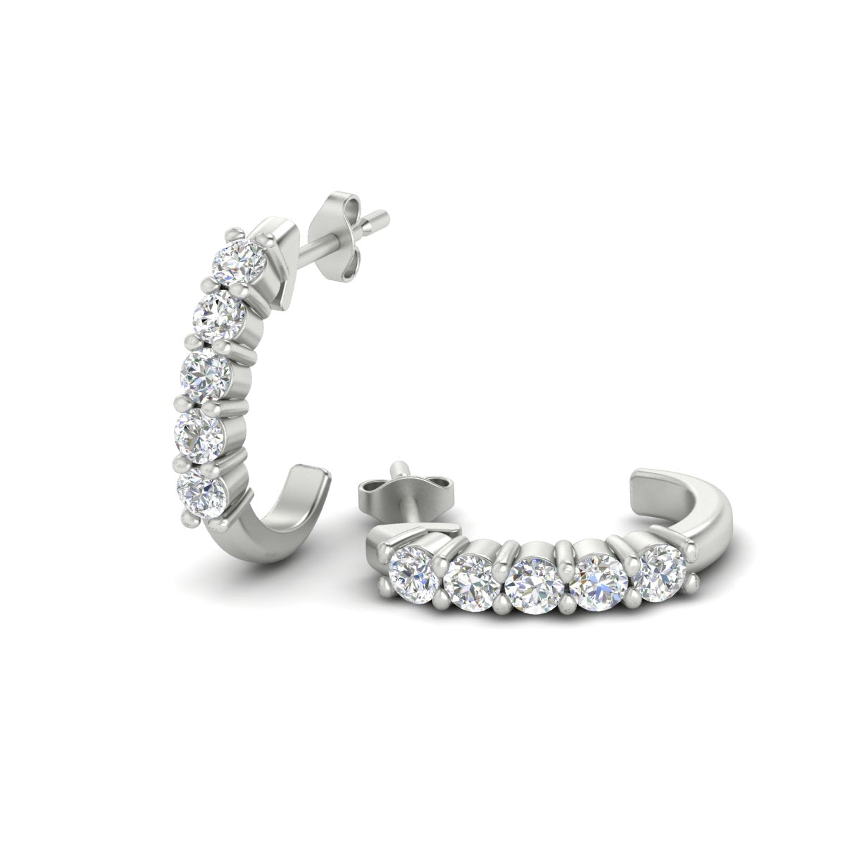 Half Huggie Hoop Earring Fascinating Diamonds