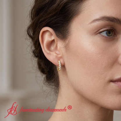 Half Huggie Hoop Earring Fascinating Diamonds