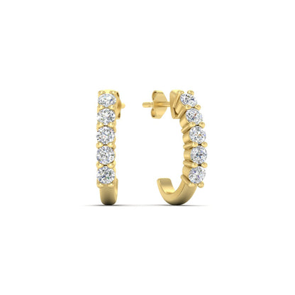 Half Huggie Hoop Earring Fascinating Diamonds