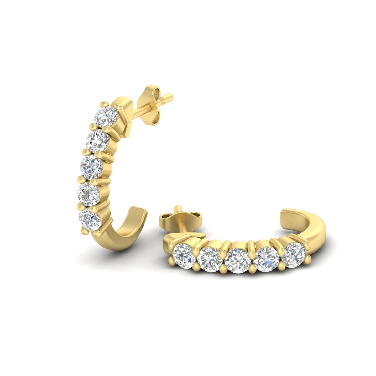 Half Huggie Hoop Earring Fascinating Diamonds