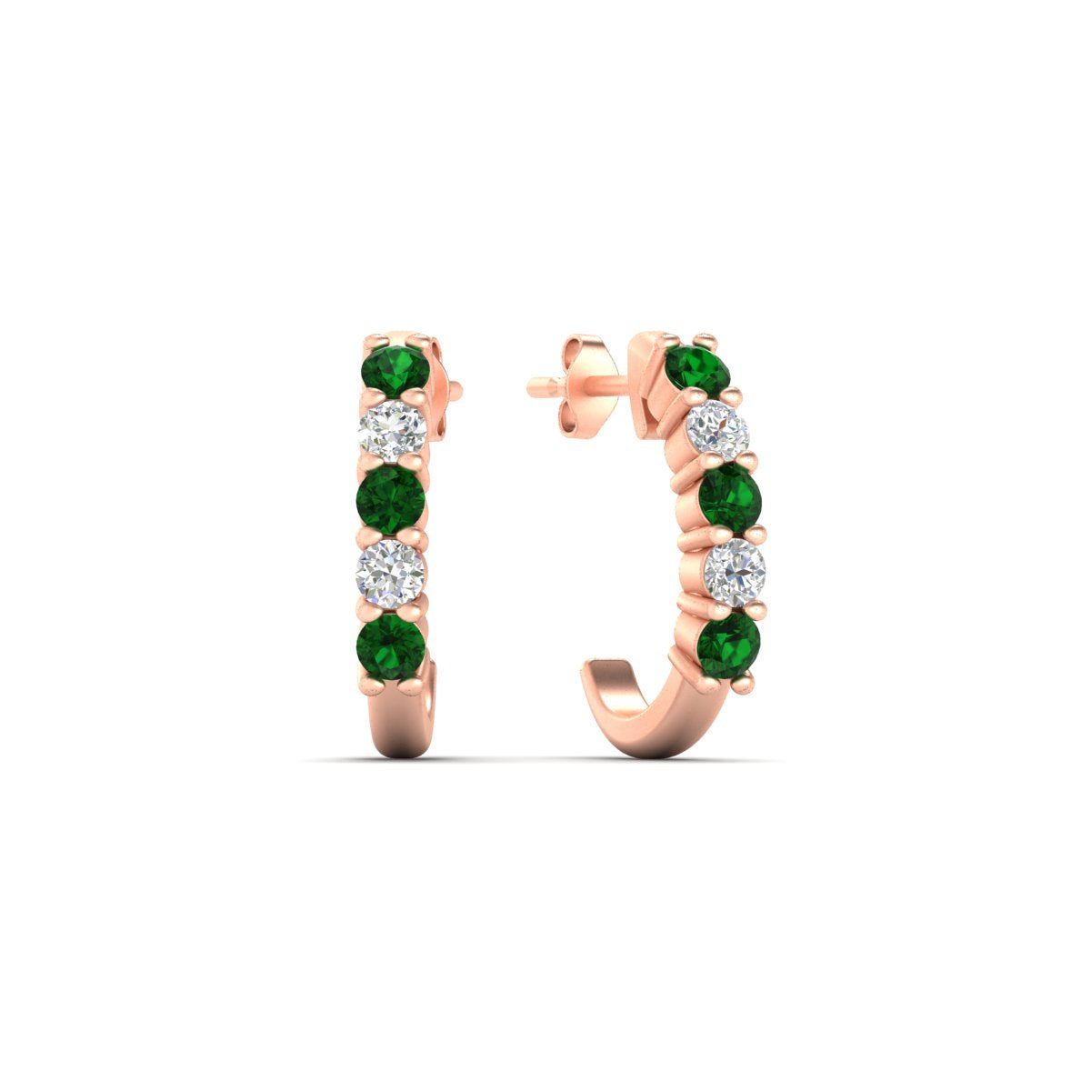 Half Huggie Hoop Earring Fascinating Diamonds