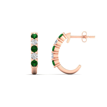 Half Huggie Hoop Earring Fascinating Diamonds