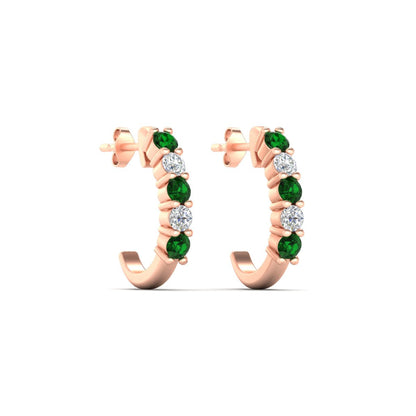 Half Huggie Hoop Earring Fascinating Diamonds