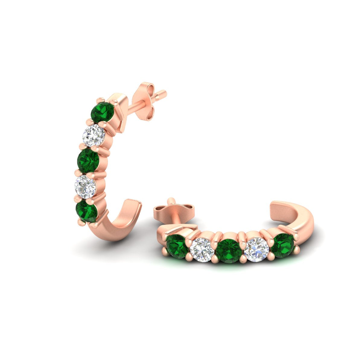 Half Huggie Hoop Earring Fascinating Diamonds