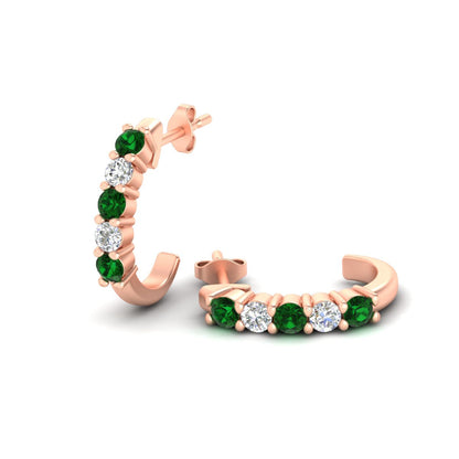 Half Huggie Hoop Earring Fascinating Diamonds