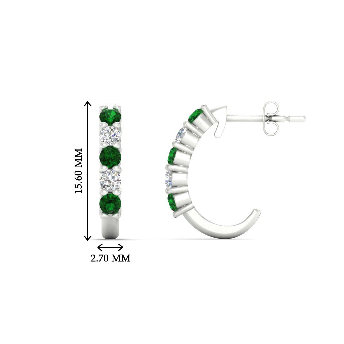 Half Huggie Hoop Earring Fascinating Diamonds
