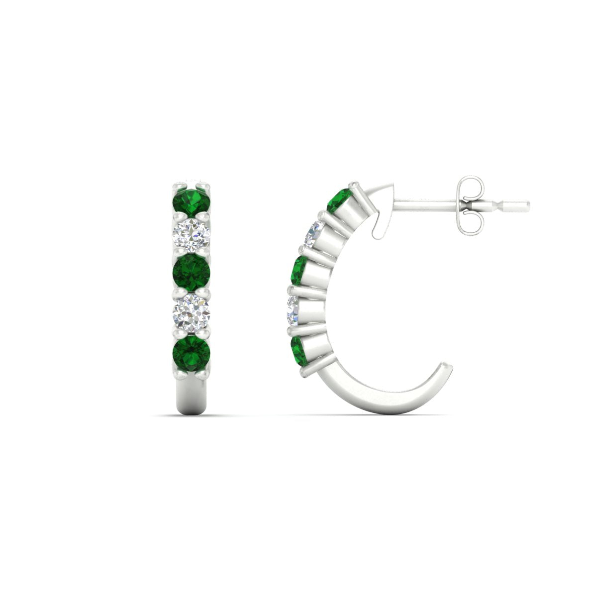 Half Huggie Hoop Earring Fascinating Diamonds