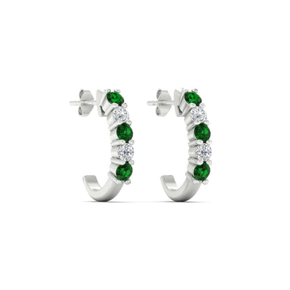 Half Huggie Hoop Earring Fascinating Diamonds