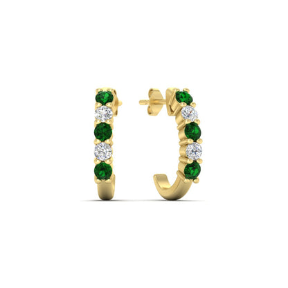Half Huggie Hoop Earring Fascinating Diamonds