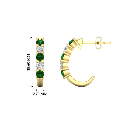 Half Huggie Hoop Earring Fascinating Diamonds