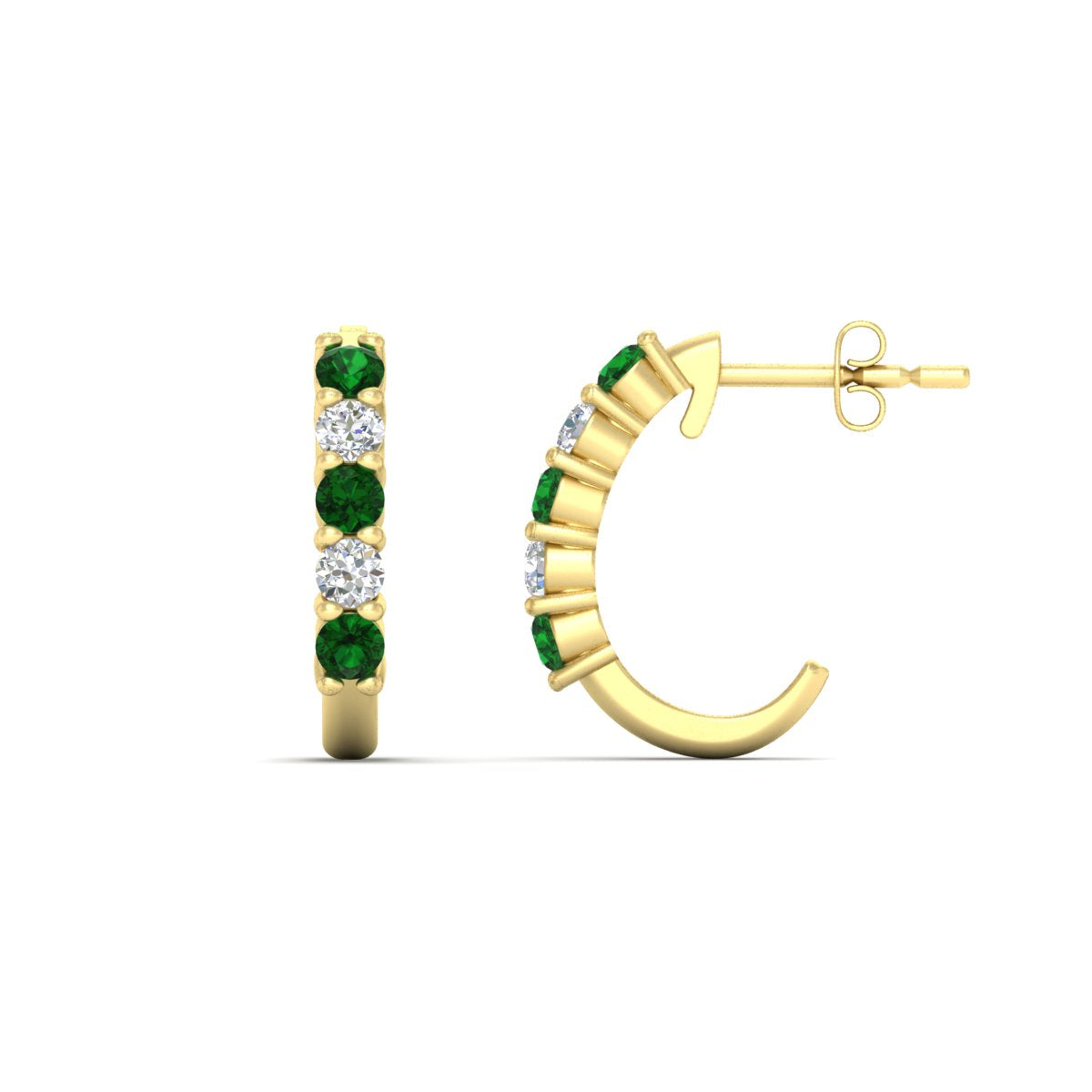Half Huggie Hoop Earring Fascinating Diamonds